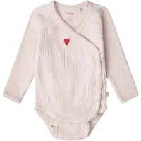 That's Mine Omslagsbody I/e - Rib - Silke - Perfekt Pale - - 62 - Langermet Body