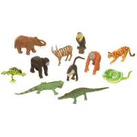 Wild republic Figurer - Nature Hals - 12 stk. - Dyr i regnskogen - - OneSize - Lekedyr