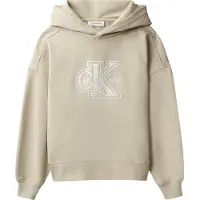 Calvin Klein Hettegenser - Fløyelsmonolog - Antikk Marble Grey - - 8 år (128) - Hettegenser