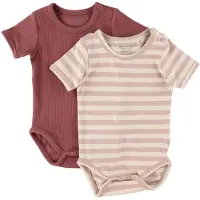 Minymo Bodyer k/e - 2-pack - Violet Ice - - 1½ år (86) - Kortermet body