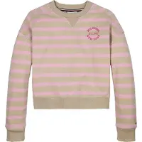 Tommy Hilfiger Genser - New York - Classic+ Beige Rosa Sugar Str - - 8 år (128) - Genser