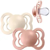 BIBS Supreme+ Smokker - Str. 2 - 2-pack - Symmetrisk - Ivory/Blu - - 6-18 md - Smokk