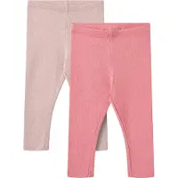 Wheat Leggings - Rib - 2-pack - Maddy - Soft Lilac - - 1 år (80) - Leggings