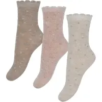 Minymo Sokker - 3-pack - Polert Lilac - - 27/30 - Sokker