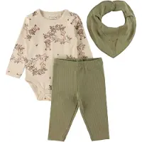 Fixoni Gavepakke - Leggings/Siklesmekke/Body I/e - Gjennomsiktig - - 1 år (80) - Langermet Body