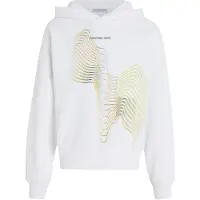 Calvin Klein Hettegenser - Minimalistisk grafikk - Bright White - - 12 år (152) - Hettegenser