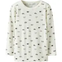 Name it Genser - Ull - Rib - Noos - NmmWang - Snow White/Small c - - 3 år (98) - Genser