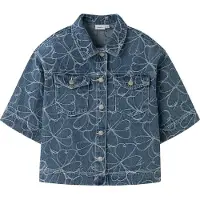 Name it Skjorte - NkfEvelyn - Medium+ Blue Denim - - 10 år (140) - Skjorte K/E
