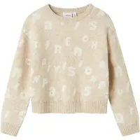 Name it Genser - Strikk - NkfOline - Sandshell - - 6 år (116) - Genser