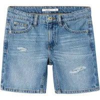Name it Shorts - Noos - NkmSilas - Medium+ Blue Denim - - 13 år (158) - Shorts
