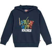 Lego Wear LEGO Ninjago Hettegenser - LwSian 111 - Navy m. Trykk - - 8 år (128) - Hettegenser