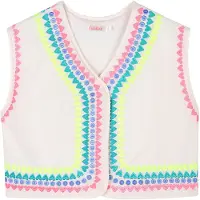 Billieblush Vest - Ivory m. Neon - - 6 år (116) - Vest