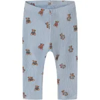 Name it Leggings - Rib - NbmDenkab - Blue Tåke - - 68 - Leggings
