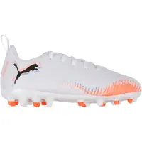 Puma Fotballsko - Fremtid 8 Play MG Jr - Hvit/Svart/Glowi - - 38,5 - Fotballsko