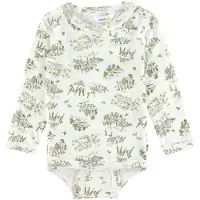 Joha Body I/e - Ull/Silke - Off White m. Trær - - 70 - Langermet Body