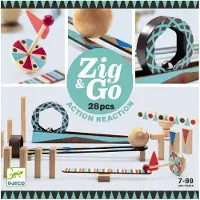 Djeco Kulebane - 28 Deler - Zig &amp; Go - Wood - - OneSize - Kulebane