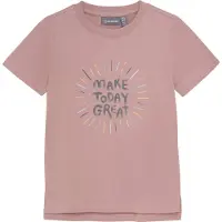 Color Kids T-skjorte - w. Trykk - Woodrose - - 6 år (116) - T-skjorte