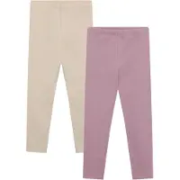 Minymo Leggings - AOP - 2-pack - Elderberry - - 2 år (92) - Leggings