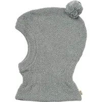 Wheat Balaclava - 2-lags - Strikk - Pomi - Grey Melange - - 52-53 cm - Balaclava - dobbel