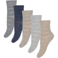 Minymo Sokker - 5-pack - Blue Nights m. Striper - - 27/30 - Sokker