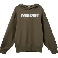 Sofie Schnoor Jenter Hettegenser - Simona - Crocodile Green m. P - - 12 år (152) - Hettegenser