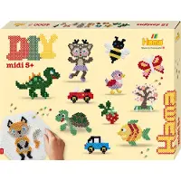 Hama Midi Perler - Gaveeske - 4000 stk. + 2 Perleplater - Perlem - - OneSize - Perler