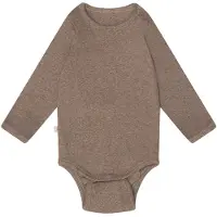 That's Mine Body I/e - Rib - Petra - Brown Melange - - 3 år (98) - Langermet Body