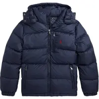 Ralph Lauren for boy. 323969861002 Ripstop down jacket with navy hood ((L) 10/12años= 150/161cm), Casual, Recycled Polister, Sustainabl