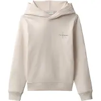 Calvin Klein Hettegenser - Small Monogram - Hvitkappe Grey - - 10 år (140) - Hettegenser