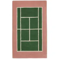 OYOY Teppe - Tennis Teppe - 150x88 cm - Grønn/Rose - - OneSize - Teppe