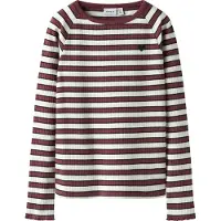 Name it Genser - Rib - NkfTala - Okseblodsrød - - 7-8 år (122-128) - Genser
