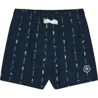 Color Kids Badeshorts - Dress Blues m. Trykk - - 4 år (104) - Badetøy