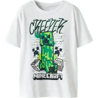 Name it T-skjorte - Noos - NkmDi - Minecraft - Bright White - - 11-12 år (146-152) - T-skjorte