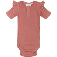 The New Siblings Body k/e - TnsBoriel - Rib - Gammel Rose - - 68 - Kortermet body