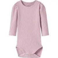 Name it Body I/e - Rib - NbfDemi - Duftende Lilac - - 74 - Langermet Body
