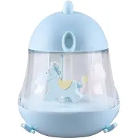 Rabbit & Friends Lampe - 16x13 cm - Karusell m. Musikk - Blå - - OneSize - Lampe