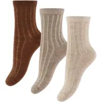 Minymo Sokker - 3-pack - Sølv Mink Melange - - 23/26 - Sokker