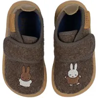 Bisgaard X Miffy Tøfler - Ull - Barfot - Dark Brown - - 24 - Tøfler