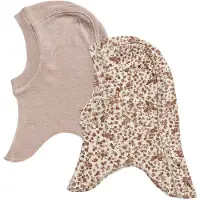 Wheat Balaclava - 1-lag - 2-pack - Ull - Felix - Rose Blomster - - 44-47 cm - Balaclava - enkel