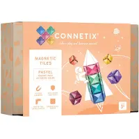 Connetix Magnetsett - 40 Deler - Pastel Firkantet utvidelsespakk - - OneSize - Magnetisk leketøy