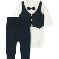 Name it Sett - NbmAdam - Dark Sapphire/Solid Boliglån - - 1 år (80) - Langermet Body