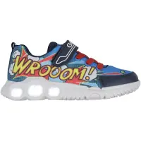Geox Blinkende sko - J Wroom - Royal/Rød - - 25 - Blinkende sko