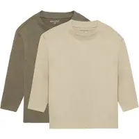 Minymo Gensere - 2-pack - Loose Passform - Vetiver - - 7 år (122) - Genser