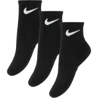 Nike Ankelsokker - Polstret - Dri-Fit - 3-pack - Svart - - 23,5/27 - Sokker