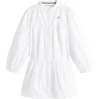 Tommy Hilfiger Kjole - Broderi Engelsk - Hvit - - 10 år (140) - Kjole