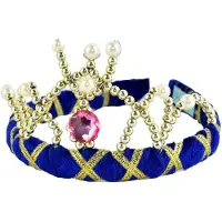 Den Goda Fen Kostymer - Tiara m. Fløyel - Blå - - OneSize - Kostymer