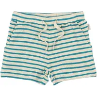 Petit Piao Shorts - Rib - Modal - Turkis/Dark Off White - - 74 - Shorts