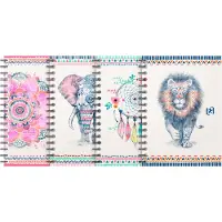 Oxford Notisbok - 1 Bok - Boho Chic - Firkantet - B5 - Assortert - - OneSize - Notisbok