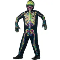 Smiffys Kostymer - Glow In The Dark Skeleton - Multi - - 12-14 år (152-164) - Kostymer