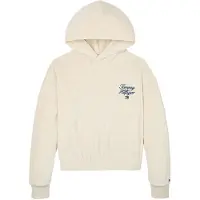 Tommy Hilfiger Hettegenser - Velur - Manus - Heathered Oat - - 8 år (128) - Hettegenser